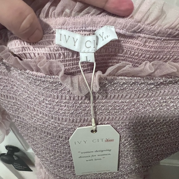 Ivy City Co Cloud Nine Dress, Pink (size large) - Picture 4 of 5